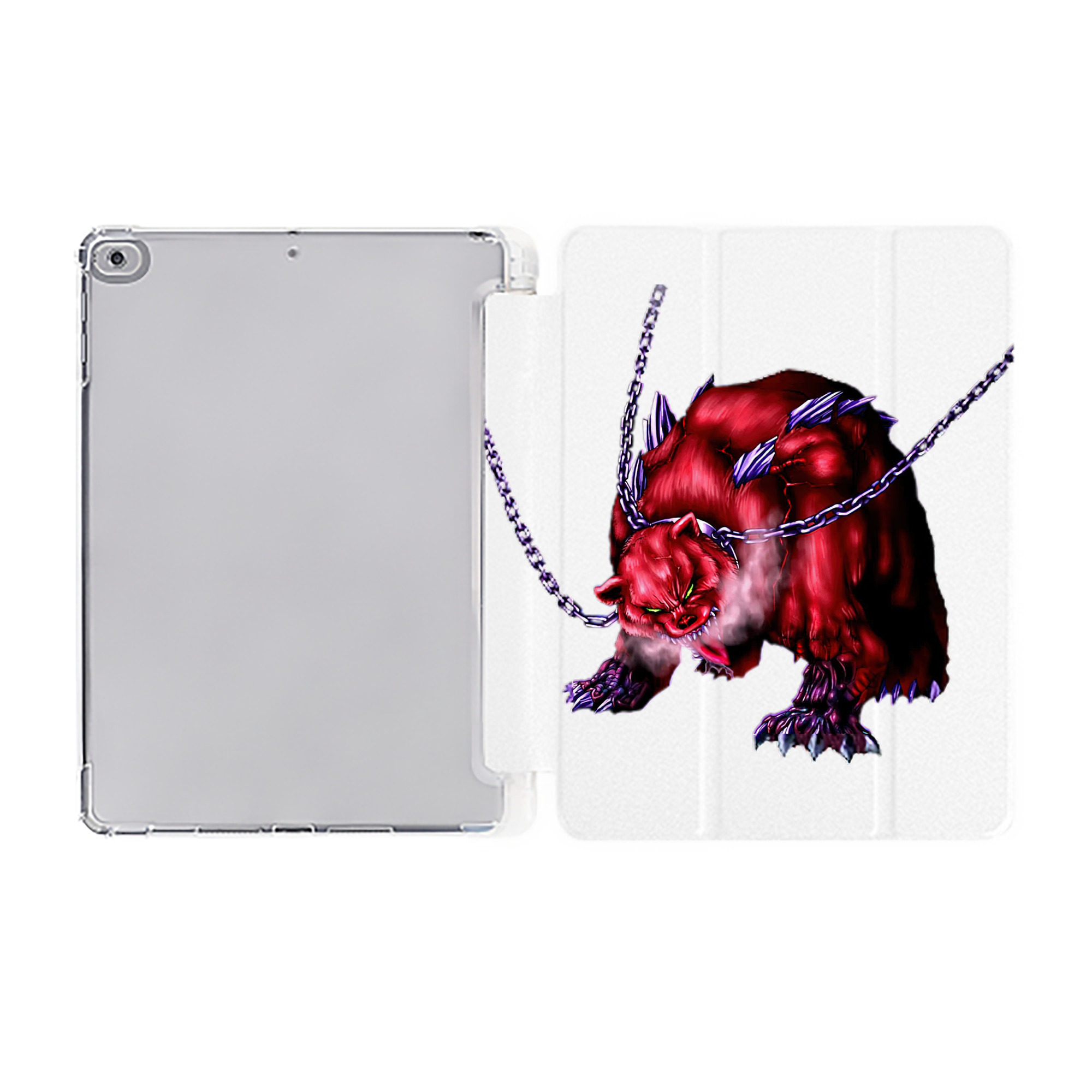 （画像用） 遊☆戯☆王 Yu-Gi-Oh! IPad ケース ペン収納付き 三つ折りスタンド PUレザー×シリコン 対応機種9.5/10.5/10.9インチ